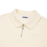 COLLAR TERRY HALF ZIP UP [IVORY]