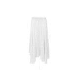 lace long skirt white butterfly