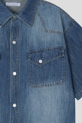 LMN Labo Slab Western Short-Sleeve Denim Shirt (5 colors)