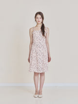 Frill midi dress (Pink)