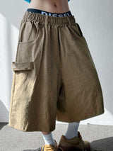Hotstern Sun Embroidered Cotton Bermuda Shorts 3color