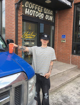 No.1780 I stripe half T