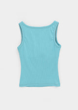 [MADE] Coogie U-Neck Ribbed Sleeveless Top (Built-in Cap)