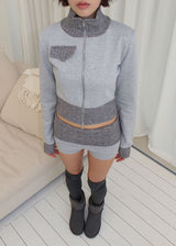 TOUCH KNIT ZIP-UP