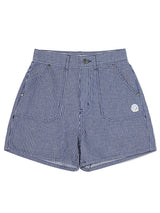 CHERRY STRIPE DENIM SHORT PANTS [NAVY]