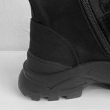 Ned Buckle Suede Middle Boots