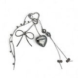 long chain heart key ring
