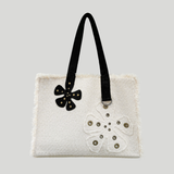 FLOWER TWEED BAG