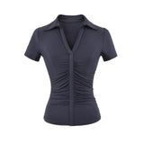 Evara Front Shirring T-shirt