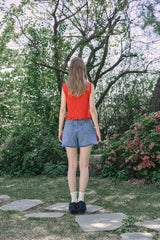 FRILL PUNCHING KNIT VEST (2 COLORS)