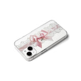 【MADE】romantic pink lace ribbon standard gelhard phonecase