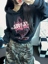 ラビンインファイア フーディーTシャツ🖤🩷2カラー
