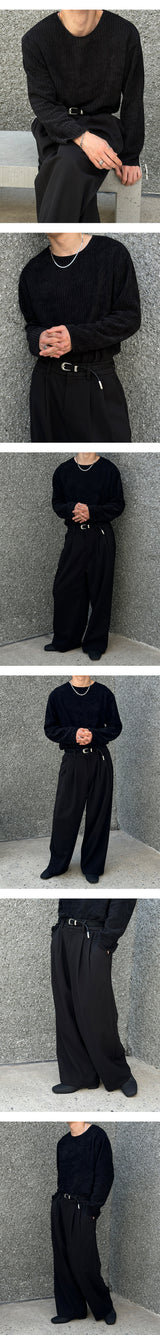 [Unisex] ベルベットカッティングニット(4color)
