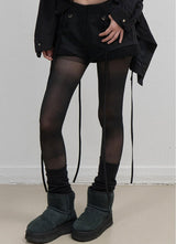 Micro Wool Shorts / Black