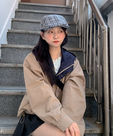 About Colorful Hood Bomber Jacket