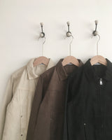[MADE] Bather Eyelet Seam Detail Collar Washed Cotton Jacket