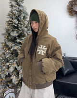 Kira Vintage Quilted Hooded Jumper