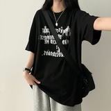 リブレタリングボクシーフィット半袖Tシャツ