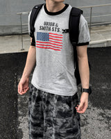 ルーアメリカンフラッグリンガーマッスルTシャツ