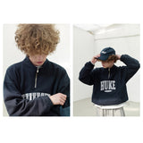 HUKE Logo Grey Half zip-up MTM