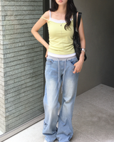 Banding pocket boots cut denim pants