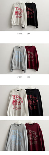 Tomato check sweatshirt
