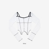 エレンカットカラーブロッキングTシャツ