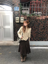 オカオフショルダーフーディー