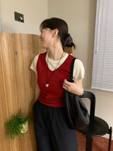 ベースVネックノースリーブ