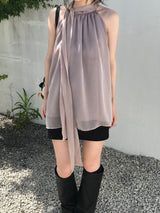 セイン シフォン ホルターブラウス (3 colors)