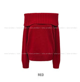 [wool43%] デイズフォールドオフショルダーニット