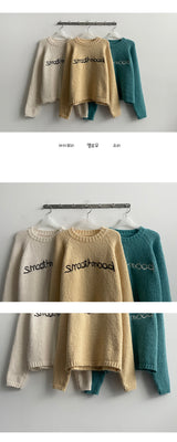 RENNO Semi-Crop Round Knitwear