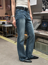 ブルーウォッシングブーツカットパンツ