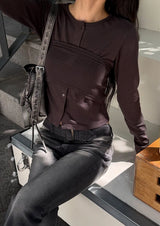 Bustier set cardigan(4color)