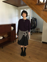 Dual-button round cardigan (3color)