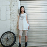 Mesh Netted Sleeveless white