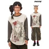 Printed long-sleeved T-shirt