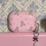 [MADE] vintage bear airpods case (pink)