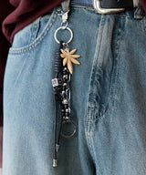 Marseille breeze leafbone keyring black