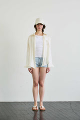 LUMINOUS OVERSIZED SHIRT / BEIGE
