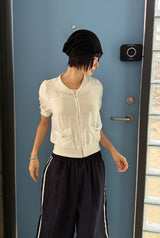 BACK BUTTON SLIT TEE