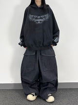 washed eagle hoodie