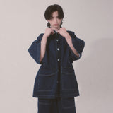 denim stitch shirts_blue
