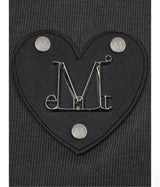 ZEND HEART PATCH HENRY NECK UNBALANCE LONG SLEEVE T