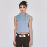 Waffle Belted Top [Baby Blue]