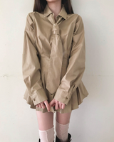 トミースリムコットンプリーツシャツ タイセット