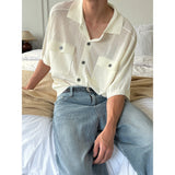 [S/S] ツーポケットハーフカーディガン(2color)