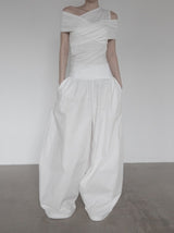 Lovell Drape One-Shoulder Off-Sleeveless