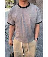 Crop pigment ringer tee