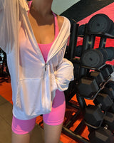 Summer Salanta See-through Oversized Fit Hooded Zip-Up Jacket
